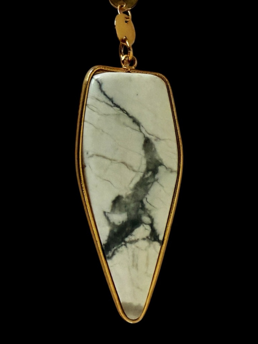 KARINE SULTAN Gold Mini‑Coin Lariat Necklace, MOP & Natural Stone Pendant - NWOT - Picture 11 of 14
